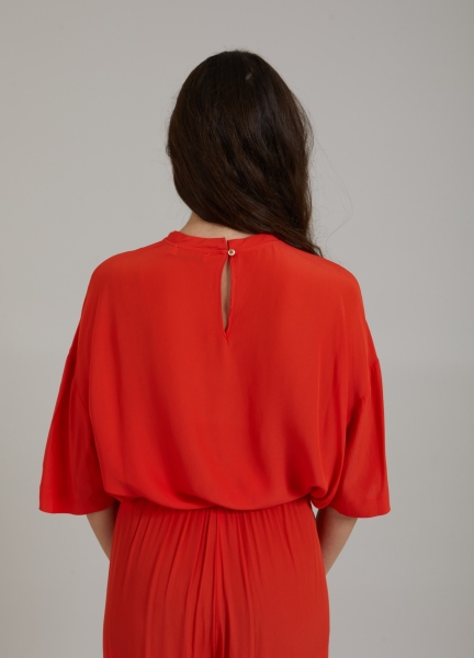 Coster Copenhagen, Top with mid length sleeves, lipstick red